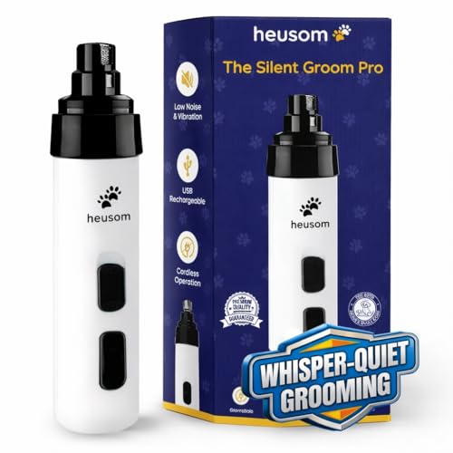 Heusom Silent Groom Pro Whisper-Quiet Dog Nail Grinder
