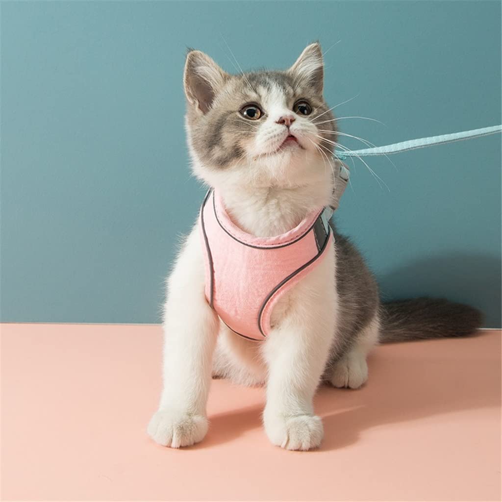 QERTYHKK Adjustable Suede Vest Harness for Dogs & Cats