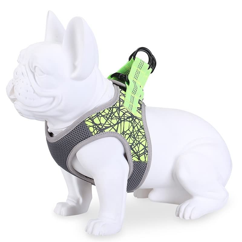 XJPWZER Reflective No-Pull Nylon Harness for Small Dogs