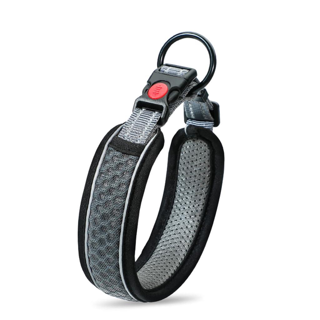 HONGXIAQRP Adjustable Reflective Padded Dog Collar