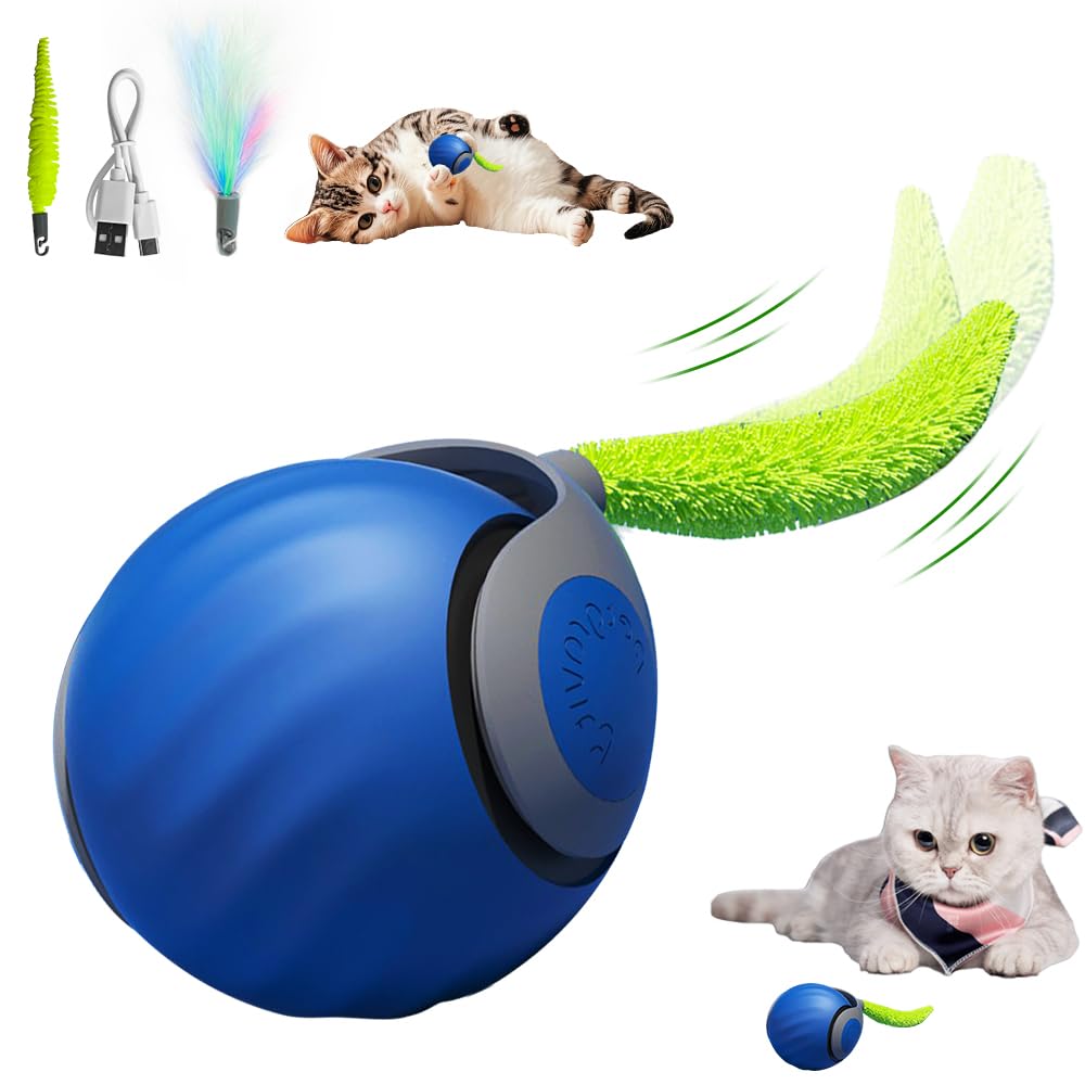 GIJIVCOZ Single Cat Toy Ball for Interactive Play
