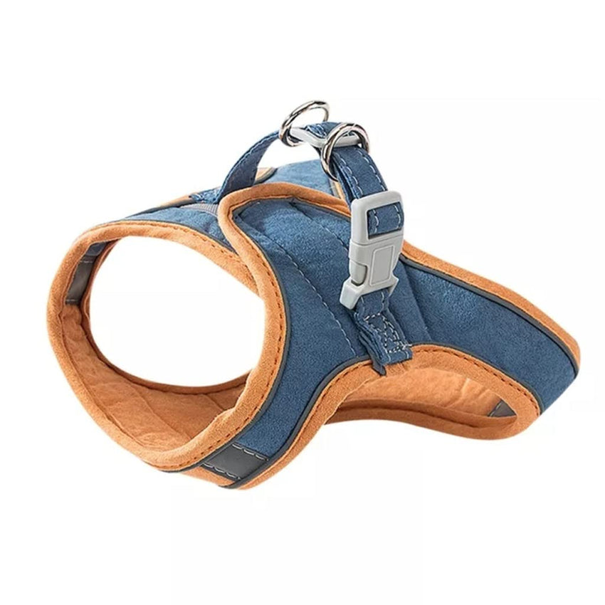 QERTYHKK Adjustable Suede Vest Harness for Dogs & Cats