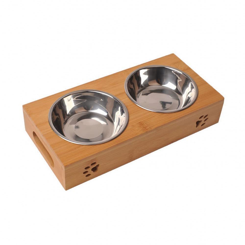 CVXSDFI Non-Slip Stainless Steel Pet Food & Water Bowl