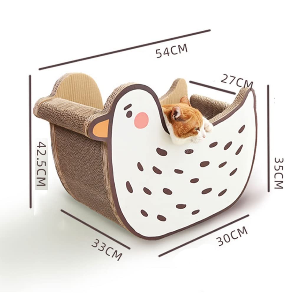 2-in-1 Recyclable Corrugated Cardboard Cat Scratcher Lounge