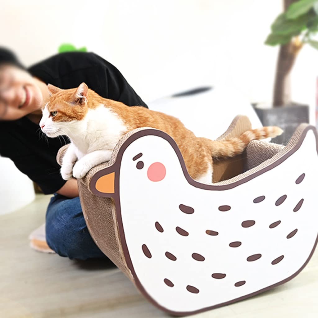 2-in-1 Recyclable Corrugated Cardboard Cat Scratcher Lounge