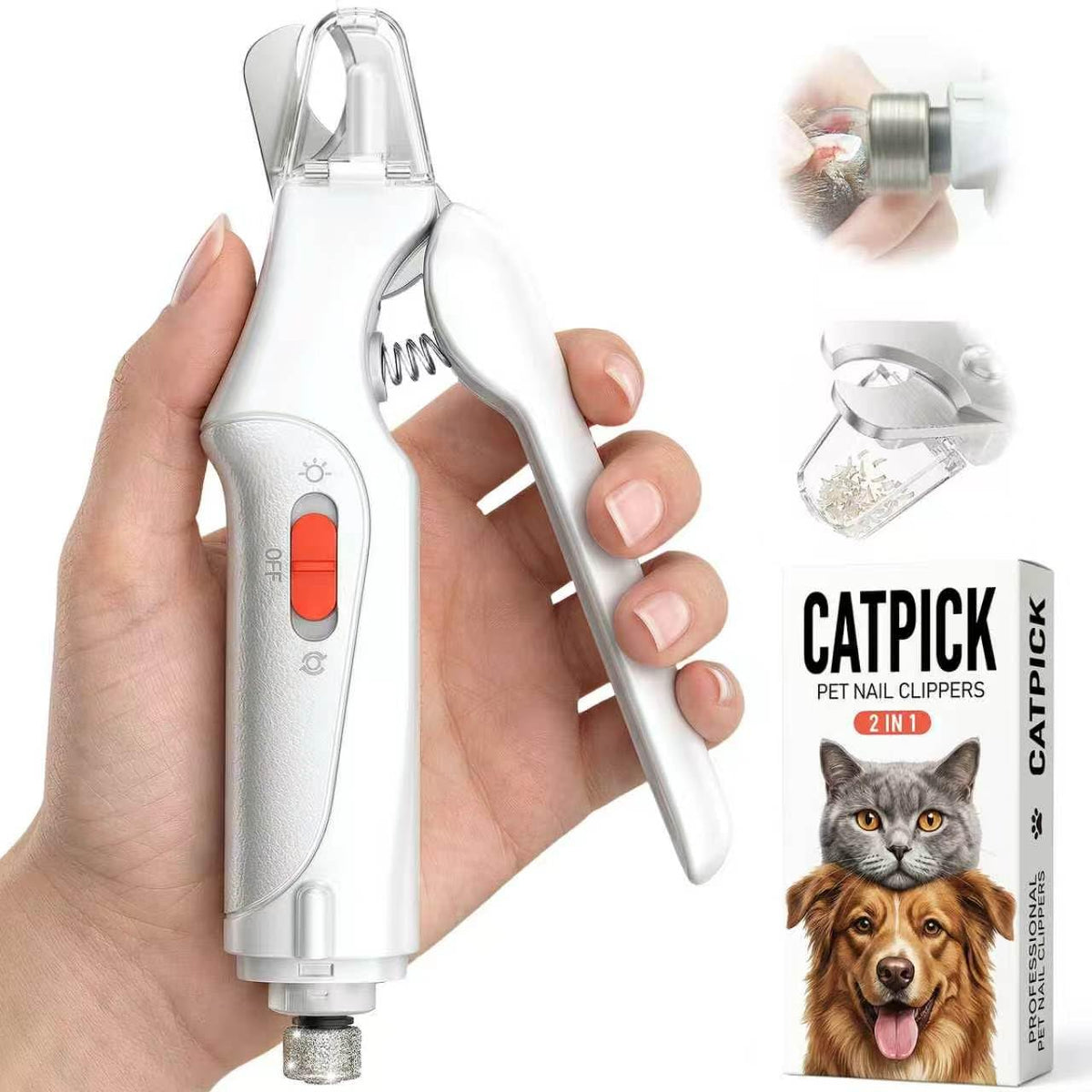 CATPICK 2-in-1 Nail Clippers for Cats and Dogs
