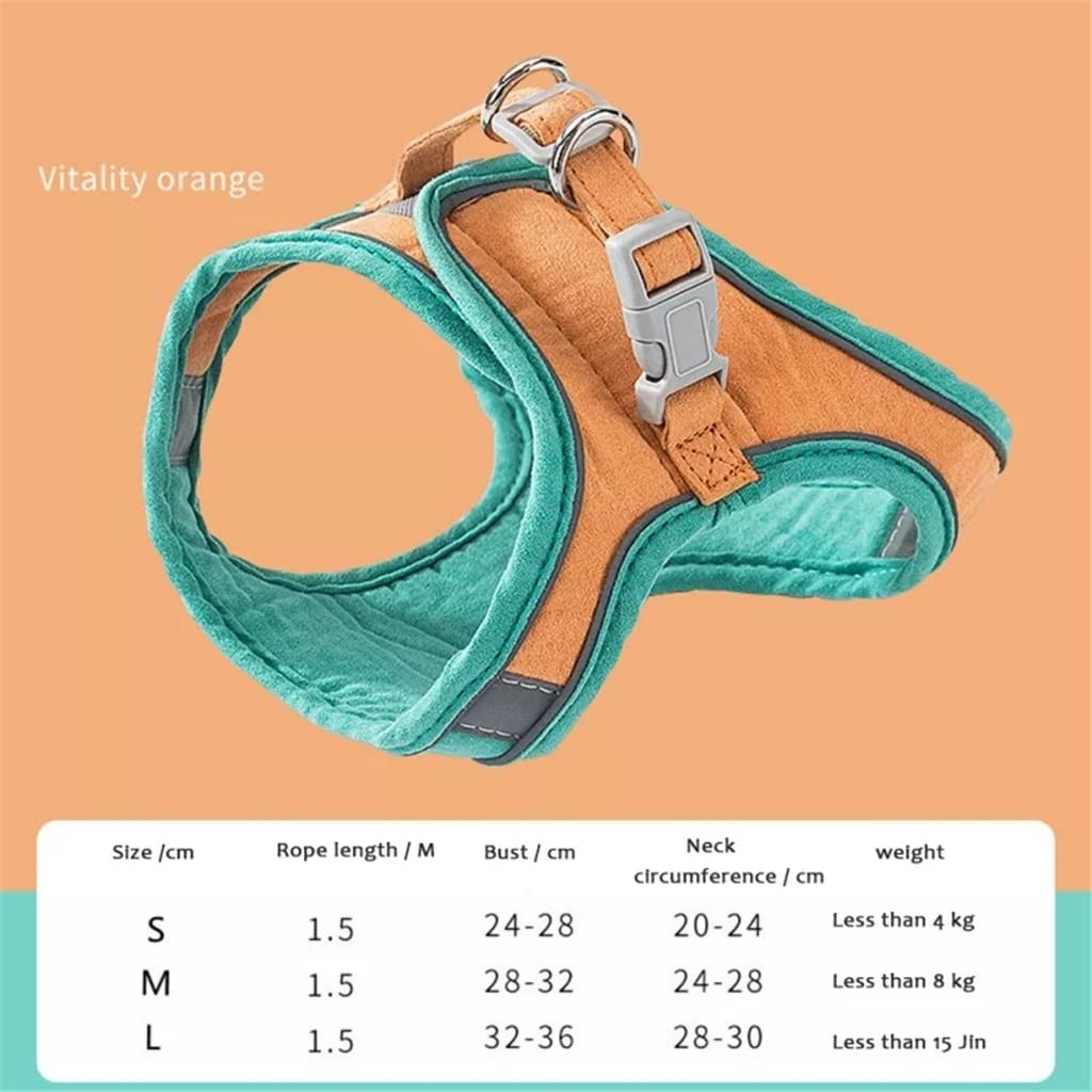 QERTYHKK Adjustable Suede Vest Harness for Dogs & Cats