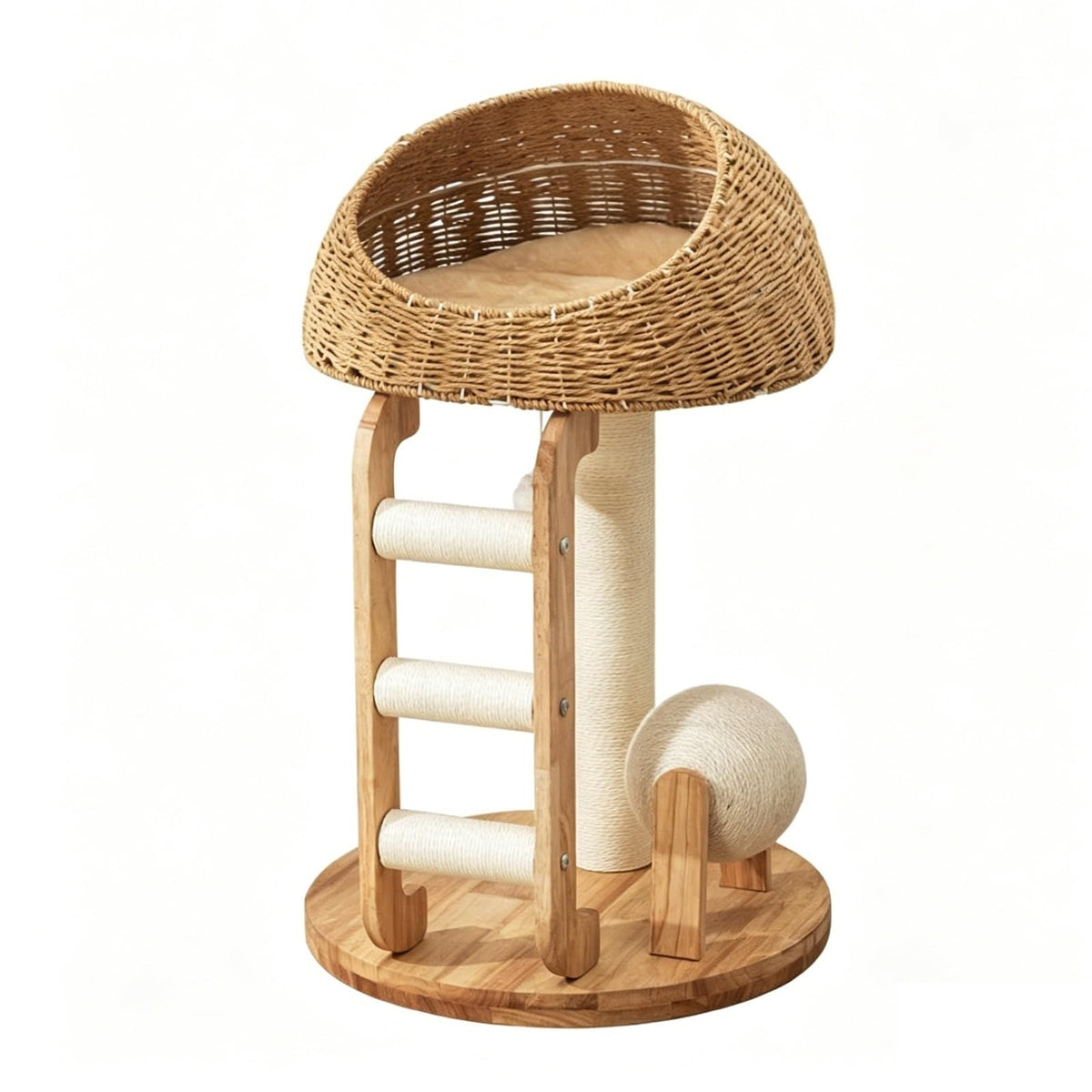 Compact Outdoor Cat Tree with Scratcher & Interactive Toys