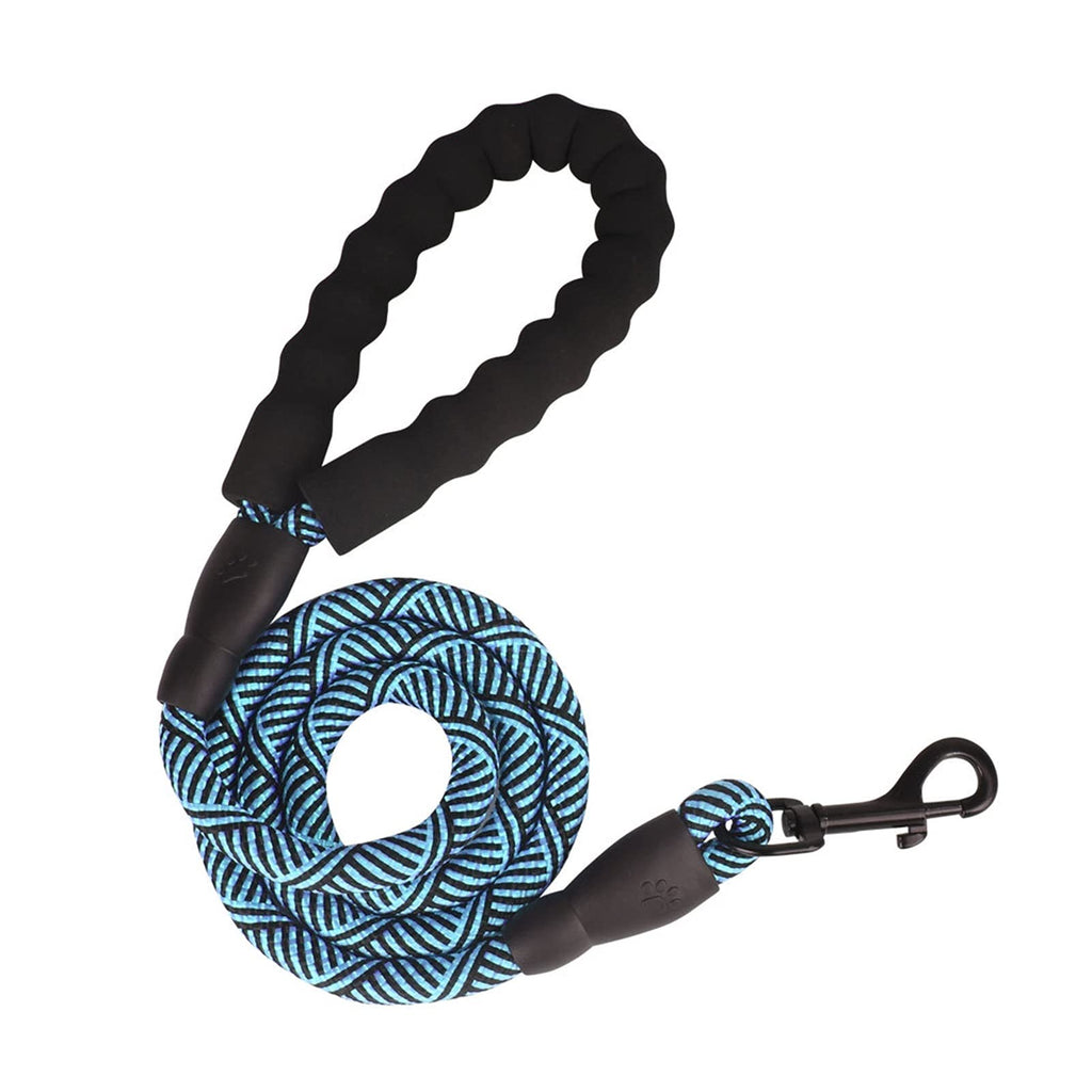 Adjustable Nylon Dog Leash with Soft Foam Handle & Snap Hook
