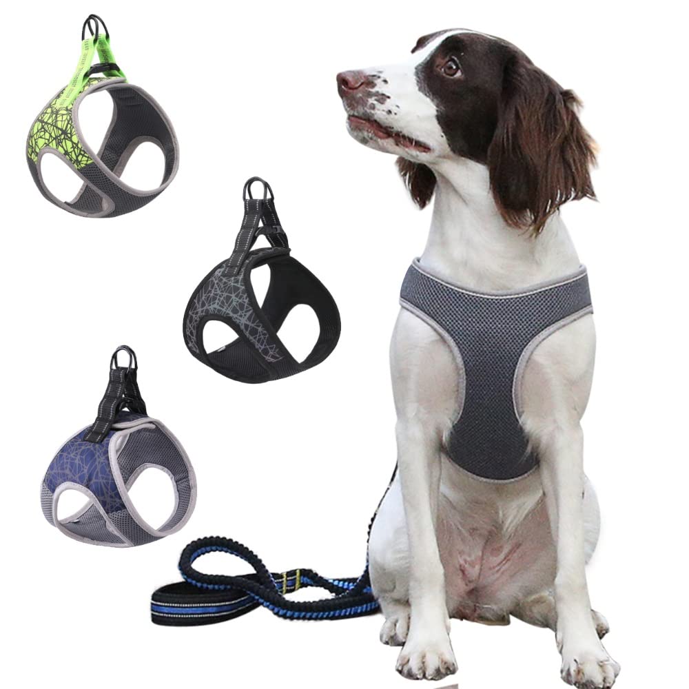 XJPWZER Reflective No-Pull Nylon Harness for Small Dogs