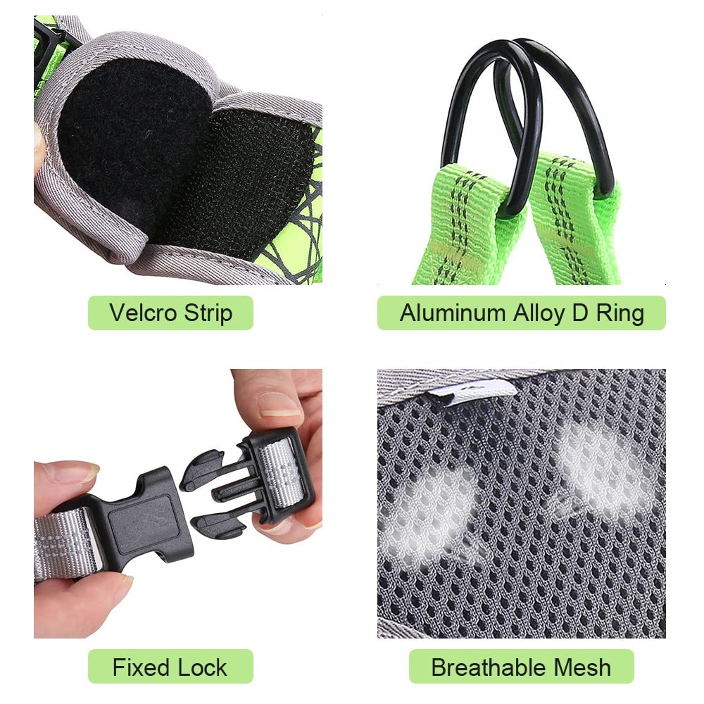 XJPWZER Reflective No-Pull Nylon Harness for Small Dogs