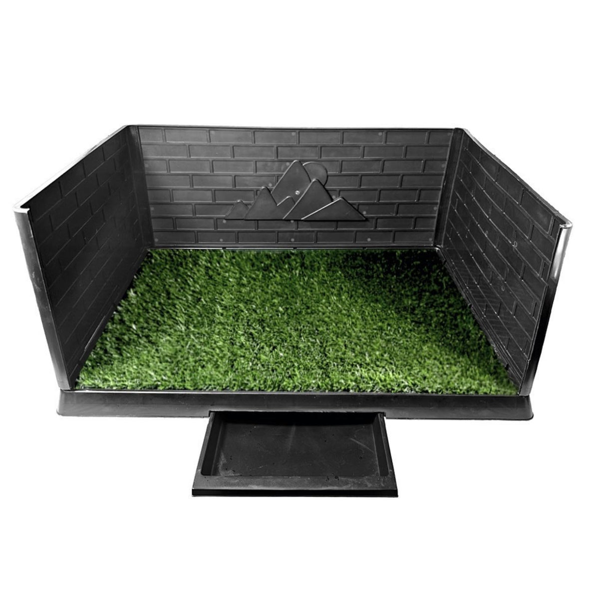 Indoor Dog Potty Training Tray with Grass Mat & Drain Drawer