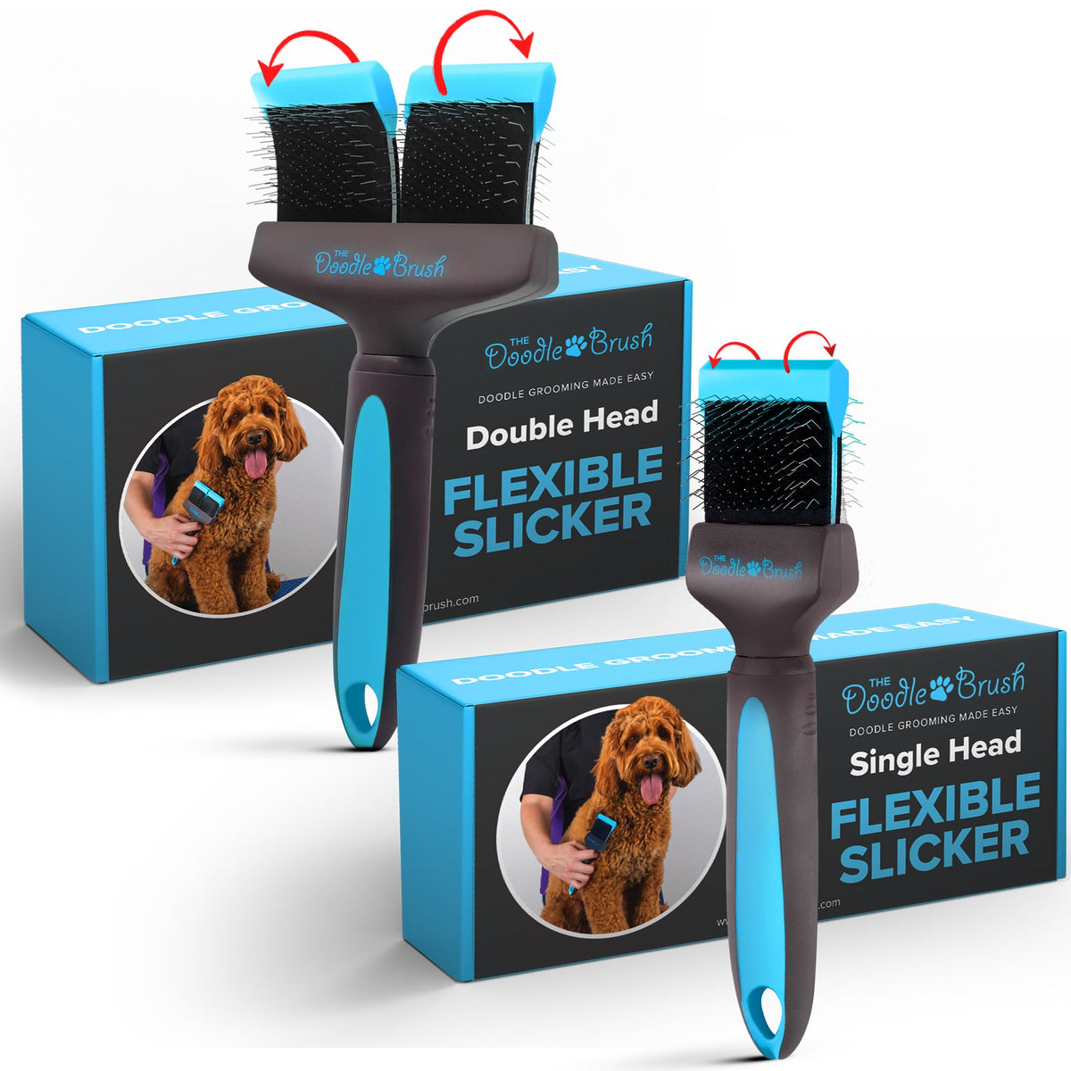 The Doodle Brush Slicker Grooming Set for Long-Haired Dogs