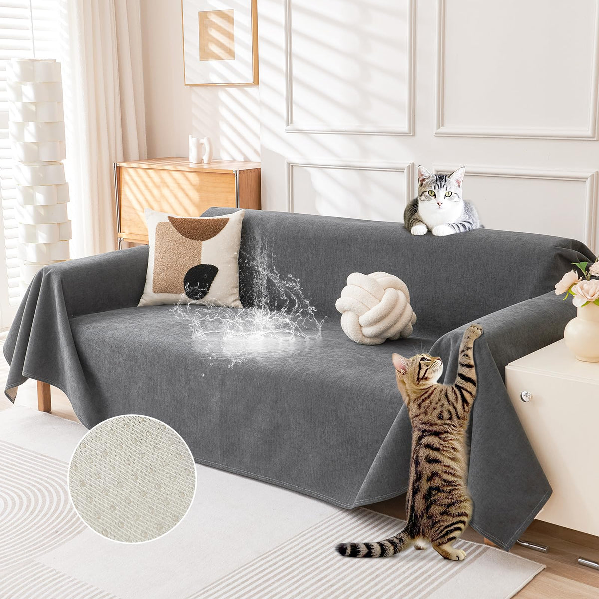 Deep Dream Waterproof Non-Slip Washable Pet Sofa Cover